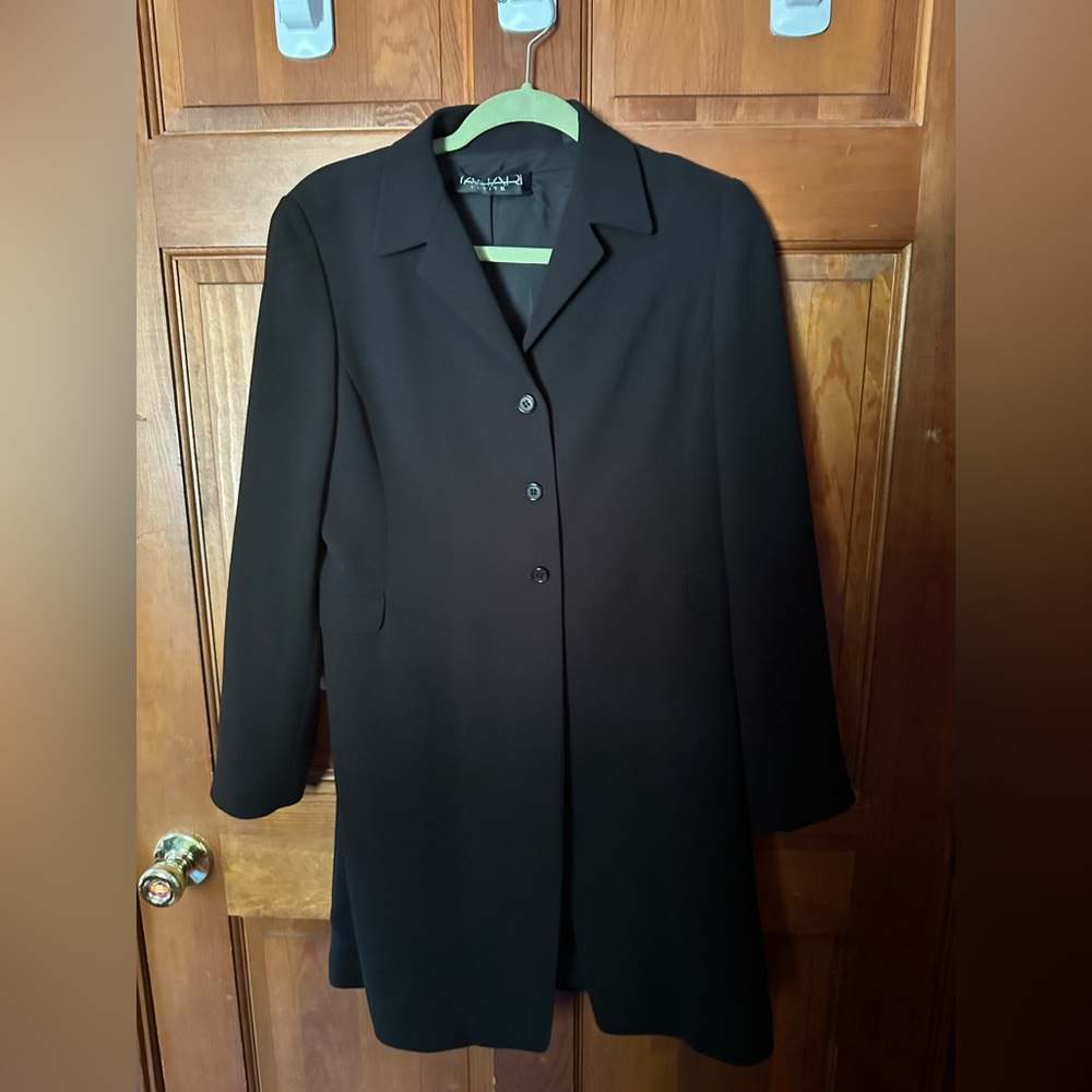 Tahari Black Blazer Coat